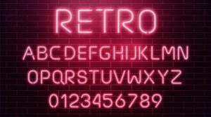 Neon Retro Typography
